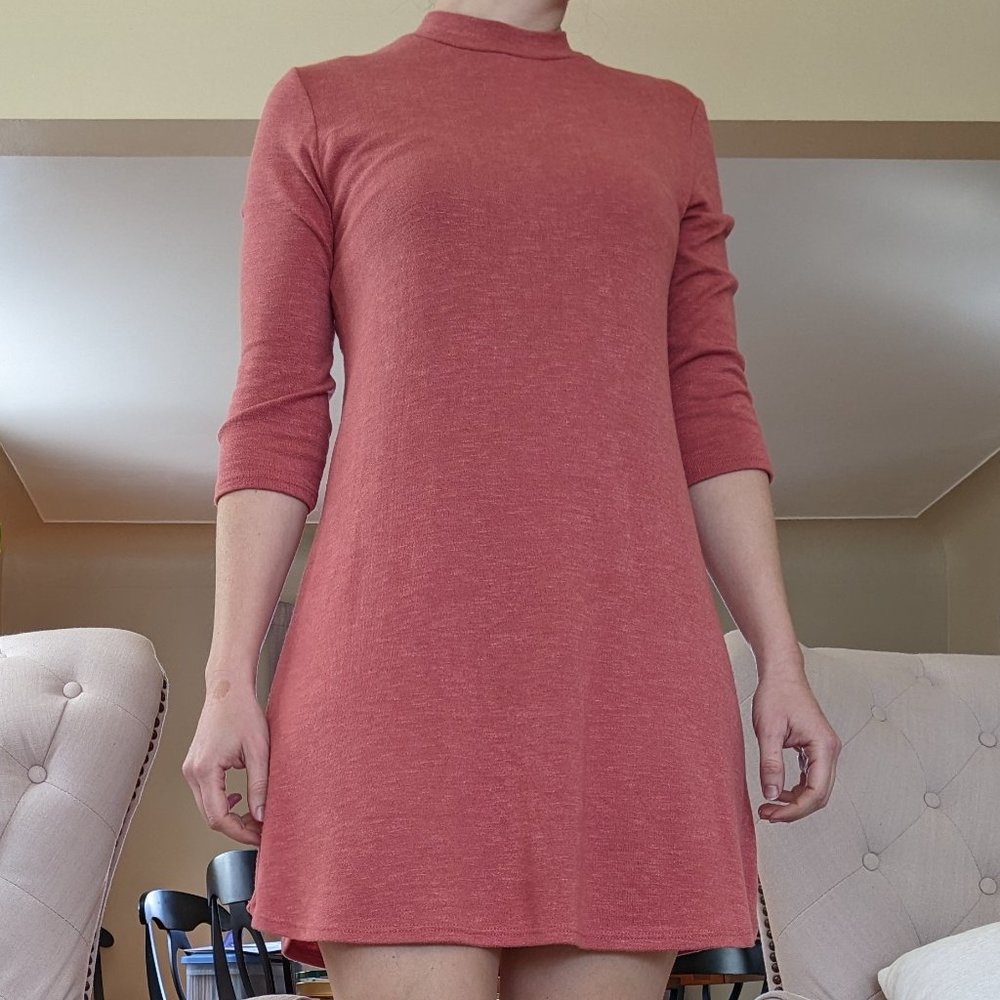 Mock Neck Sweater Dress
